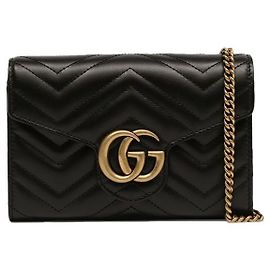 Gucci Mini Borsa a Tracolla GG Marmont Matelassé Black Nero