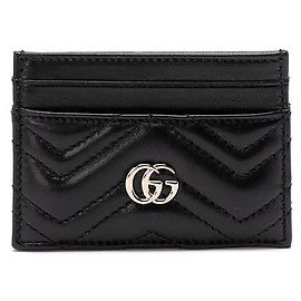 Gucci GG Marmont Matelassé Card Case Black Black