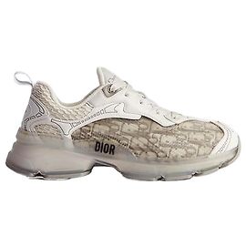 Dior Vibe Sneaker Gray Oblique Technisches Gewebe Transparentes Gummi Braun