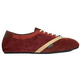 Céline The Flat Sneakers Suede Calfskin Lambskin Rust/Ecru White