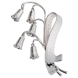 Dior Spilla Mughetto Couture Argento Argento