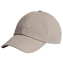 Dior Boné Crafty Cap Gray Cotton Canvas Marrom