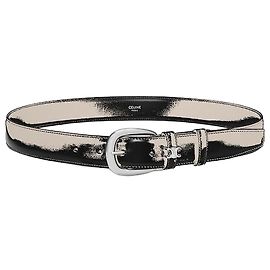 Céline Vivienne Belt Taurillon Leather Black Black