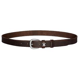 Céline Cinto Vivienne em couro de bezerro vintage castanho escuro Marrom