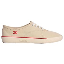 Céline Sapatilhas Alan Canvas Suede Calfskin Beige Marrom