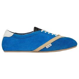 Céline The Flat Sneakers Wildleder Kalb Lammleder Blue/Ecru/White Blau