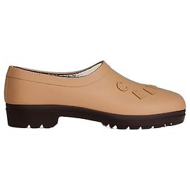 Céline Garden Clog Natural Rubber Beige Dark Brown Brown