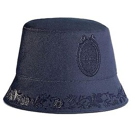 Dior Cappello bucket in cotone blu navy Blu