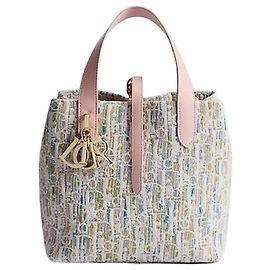 Dior Sac Tote Vertical Small Multi Color Oblique Pastel Jacquard Multicolore