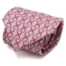 Hermès Gravata de seda para homem cor rosa com logótipo Horsebit Rosa