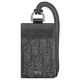 Dior Card Holder Black Oblique Jacquard Black