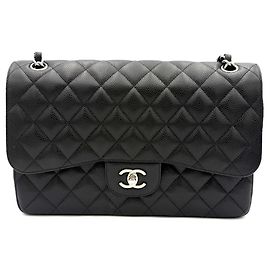 Chanel Classic Large Caviar Black Noir