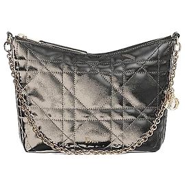 Dior Mini Ring Bag Black Macro Cannage Lambskin Black