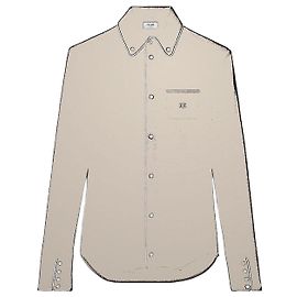Céline Camisa de jersey de algodón Black White Blanco