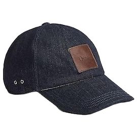 Dior Boné Label Deep Blue em denim de algodão Azul