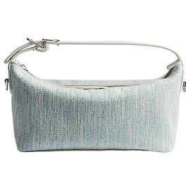 Dior Bolsa Nomad Celeste Blue Beige Oblique Washed Jacquard Azul