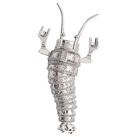Dior Spilla Aragosta Couture Charm Silver Argento