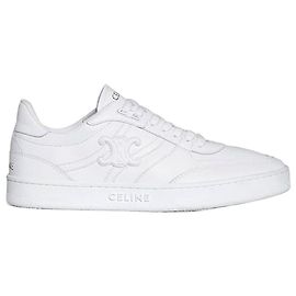 Céline Low Lace-Up Sneaker aus Kalbsleder Optic White Weiß