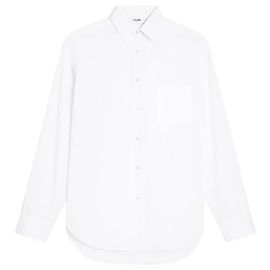 Céline Camisa Large de Popelina de Algodón White Blanco