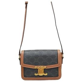 Céline Borsa a tracolla in tela Tan Marrone