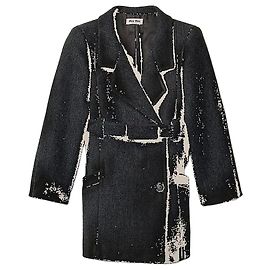 Miu Miu Giacca in lana a doppio petto Multicolore