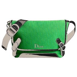 Dior Jet Flap Strap Bag Medium Green Oblique Jacquard Green
