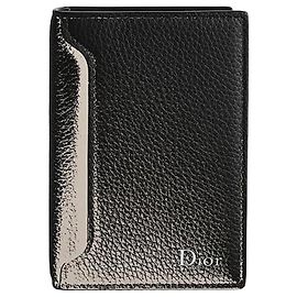 Dior Arch Card Holder Black Grain Calfskin Black