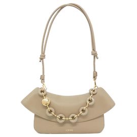 Bolsa de Ombro Loewe Ora Medium Bege Areia