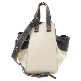 Borsa a tracolla Loewe Hammock Drawstring Small Nero Beige