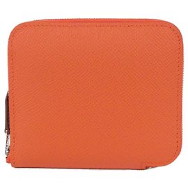 Hermès Hermes DELLA CAVALLERIA FAVOLOS Silk Compact Wallet Red Other