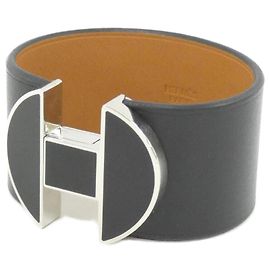 Hermès Hermes Charm Bracelet Black Silvery