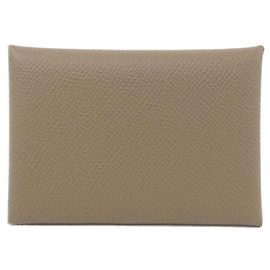 Hermès Monedero Hermes Calvi Duo Gris pardo