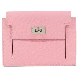 Hermès Hermes Kelly Pocket Compact Wallet Pink