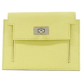 Hermès Hermes Kelly Pocket Compact Wallet Yellow