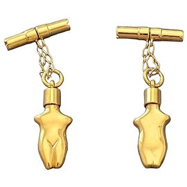 Chloé Feminities Hängeohrringe weiblicher Körper Goldoptik Golden