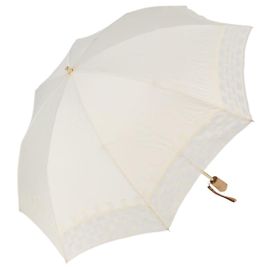 Céline Ombrello pieghevole CELINE Nylon White Gold Auth 193720M Bianco D'oro