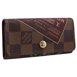 LOUIS VUITTON Damier Ebene Multicles 4 Key Case N63082 Auth 194304M Damier ebene