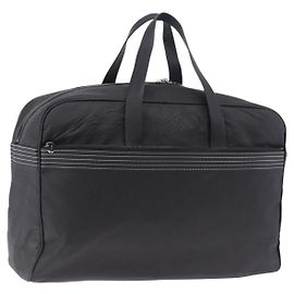 Borsa Boston LOEWE Anagram PVC Leather Black Silver Auth bs36557 Nero Argento