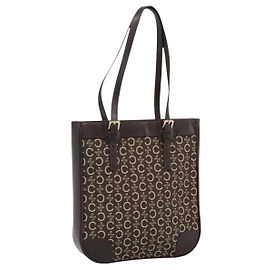 Céline CELINE C Macadam Canvas Handtasche Braun Gold Auth 196447A Braun Golden