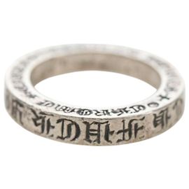 Chrome Hearts Spacer Ring FUCKYOU Ring Ag925 Silver Auth 195940M Silber