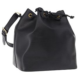 LOUIS VUITTON Borsa a tracolla Epi Petit Noe Nera M44102 LV Auth 194918SAV Nero
