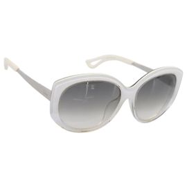Christian Dior Sunglasses Plastic White Silver Auth BA15031 Silvery White