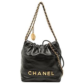 Borsa Chanel Mini Shiny Calfskin 22 Nera Nero