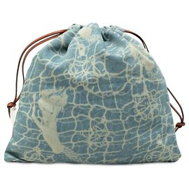 Blue LOEWE Paulas Ibiza Mermaid Denim Drawstring Bag Blue