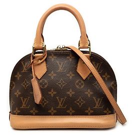 Sac Satchel Louis Vuitton Monogram Alma BB Marron Marron