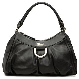 Sac à main Gucci Abbey D Ring en cuir de veau noir Noir
