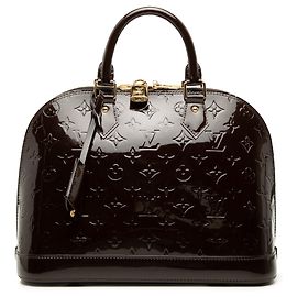 Purple Louis Vuitton Monogram Vernis Alma PM Handbag Purple