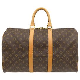 Borsa da viaggio Louis Vuitton Monogram Keepall 45 Marrone Marrone