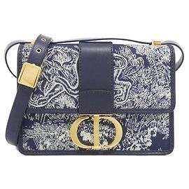 Bolsa de ombro Christian Dior REVERSE TOILE DE JOUY Azul