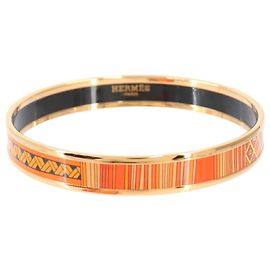 Hermès Hermes Email PM Bangle Bracelet Golden Orange